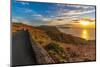 View of road and volcanic coastline from Mirador del Rio at sunset, Lanzarote, Las Palmas-Frank Fell-Mounted Photographic Print