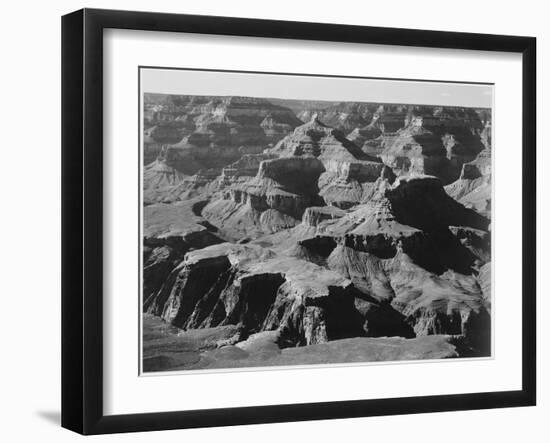 View Of Rock Formations "Grand Canyon National Park" Arizona. 1933-1942-Ansel Adams-Framed Art Print