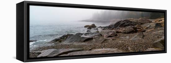 View of rocks at coast, Acadia National Park, Maine, USA-null-Framed Stretched Canvas