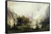 View of Rocky Mountains-Albert Bierstadt-Framed Stretched Canvas