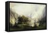 View of Rocky Mountains-Albert Bierstadt-Framed Stretched Canvas