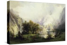 View of Rocky Mountains-Albert Bierstadt-Stretched Canvas