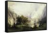 View of Rocky Mountains-Albert Bierstadt-Framed Stretched Canvas