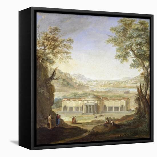 View of Roman Baths-Luigi Catani-Framed Stretched Canvas