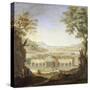 View of Roman Baths-Luigi Catani-Stretched Canvas