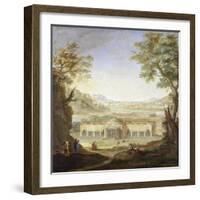 View of Roman Baths-Luigi Catani-Framed Giclee Print