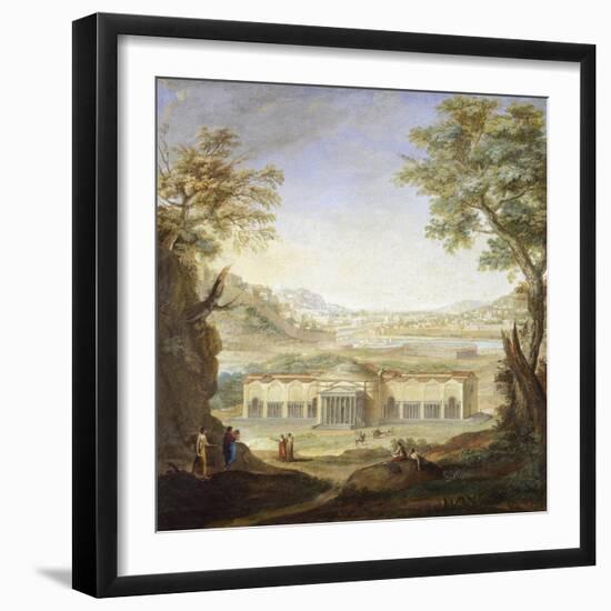 View of Roman Baths-Luigi Catani-Framed Giclee Print