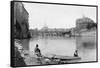 View of Rome and the Tiber (1900)-null-Framed Stretched Canvas