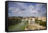 View of Rome from Castel Sant'angelo-Stefano Amantini-Framed Stretched Canvas