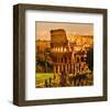 View of Rome Italy - Coliseum-null-Framed Art Print