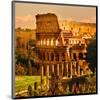 View of Rome Italy - Coliseum-null-Mounted Art Print