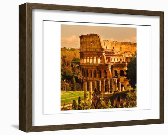 View of Rome Italy - Coliseum-null-Framed Art Print