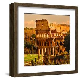 View of Rome Italy - Coliseum-null-Framed Art Print