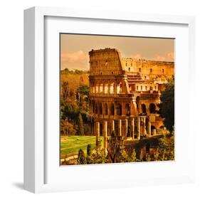 View of Rome Italy - Coliseum-null-Framed Art Print