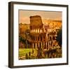 View of Rome Italy - Coliseum-null-Framed Art Print