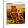 View of Rome Italy - Coliseum-null-Framed Art Print