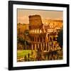 View of Rome Italy - Coliseum-null-Framed Art Print