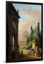View of Rome with the Horse Tamer of the Monte Cavallo, 1786-Hubert Robert-Framed Giclee Print