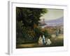 View of Roof Garden in Naples in 1859, Painting by Vincenzo Sorrentino, Italy, 19th Century-null-Framed Giclee Print