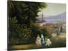 View of Roof Garden in Naples in 1859, Painting by Vincenzo Sorrentino, Italy, 19th Century-null-Stretched Canvas