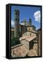 View of Roofs and Cylindrical Bell Tower (11th-12th Century) of Cathedral-null-Framed Stretched Canvas