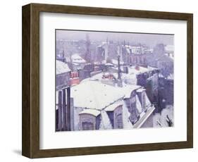 View of Roofs or Roofs Under Snow, 1878-Gustave Caillebotte-Framed Giclee Print