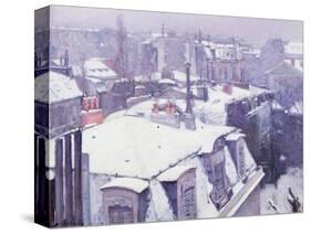 View of Roofs or Roofs Under Snow, 1878-Gustave Caillebotte-Stretched Canvas