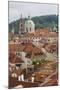 View of Rooftops, Church of St. Nicholas Dome, Little Quarter, Prague, Czech Republic, Europe-Martin Child-Mounted Photographic Print