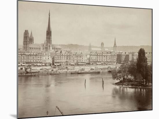 View of Rouen and the Seine River, France-null-Mounted Photographic Print