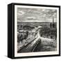 View of Rouen from St. Catherine's Hill-null-Framed Stretched Canvas