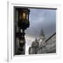 View of Royal Liver Building from India Building on Water Street, Liverpool, Merseyside, England-Paul McMullin-Framed Photo