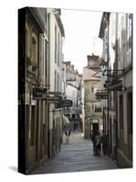 View of Rua Da Raina, Santiago De Compostela, Galicia, Spain-R H Productions-Stretched Canvas