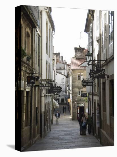 View of Rua Da Raina, Santiago De Compostela, Galicia, Spain-R H Productions-Stretched Canvas