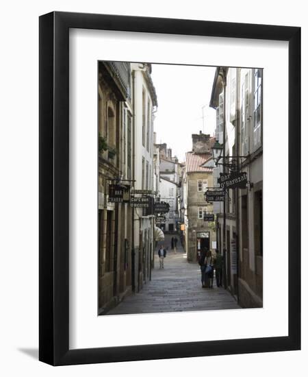 View of Rua Da Raina, Santiago De Compostela, Galicia, Spain-R H Productions-Framed Photographic Print