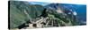 View of Ruins of Ancient Buildings, Inca Ruins, Machu Picchu, Peru-null-Stretched Canvas