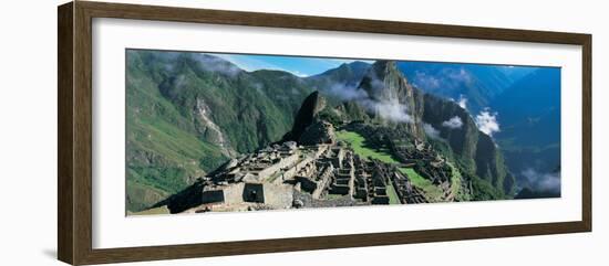 View of Ruins of Ancient Buildings, Inca Ruins, Machu Picchu, Peru-null-Framed Photographic Print