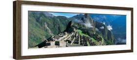 View of Ruins of Ancient Buildings, Inca Ruins, Machu Picchu, Peru-null-Framed Photographic Print