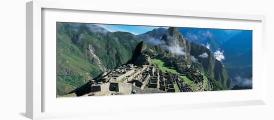 View of Ruins of Ancient Buildings, Inca Ruins, Machu Picchu, Peru-null-Framed Photographic Print