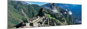 View of Ruins of Ancient Buildings, Inca Ruins, Machu Picchu, Peru-null-Mounted Photographic Print
