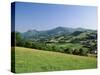 View of Rural Landscape, Pyrenees-Atlantiques, Pays-Basque, France-David Barnes-Stretched Canvas