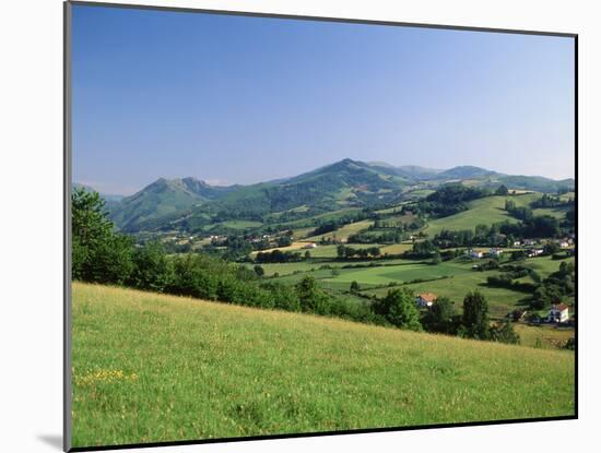 View of Rural Landscape, Pyrenees-Atlantiques, Pays-Basque, France-David Barnes-Mounted Premium Photographic Print