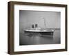 View of S.S. Mauretania with Tugboats-null-Framed Photographic Print