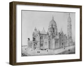 View of Sacré-Coeur, Montmartre-Paul Abadie-Framed Giclee Print