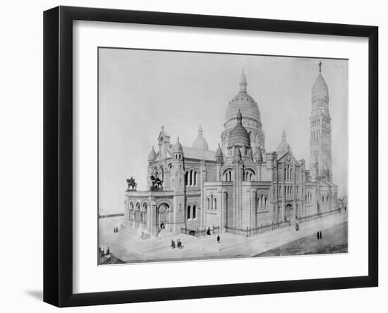 View of Sacré-Coeur, Montmartre-Paul Abadie-Framed Giclee Print