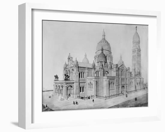 View of Sacré-Coeur, Montmartre-Paul Abadie-Framed Giclee Print