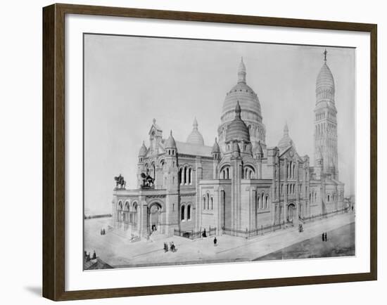 View of Sacré-Coeur, Montmartre-Paul Abadie-Framed Giclee Print