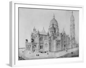 View of Sacré-Coeur, Montmartre-Paul Abadie-Framed Giclee Print