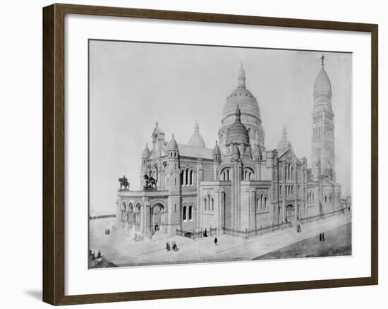 View of Sacré-Coeur, Montmartre-Paul Abadie-Framed Giclee Print