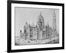 View of Sacré-Coeur, Montmartre-Paul Abadie-Framed Giclee Print