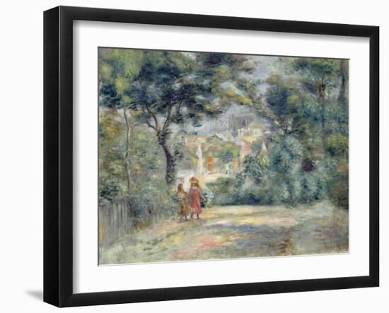 View of Sacre-Coeur Through Trees, Paris 1905-Pierre-Auguste Renoir-Framed Giclee Print